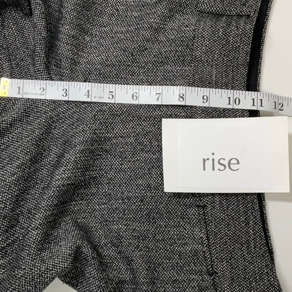 Ann Taylor LOFT Julie Trousers Tweed Black Soft White Gray SIZE 8 - Picture 7 of 11